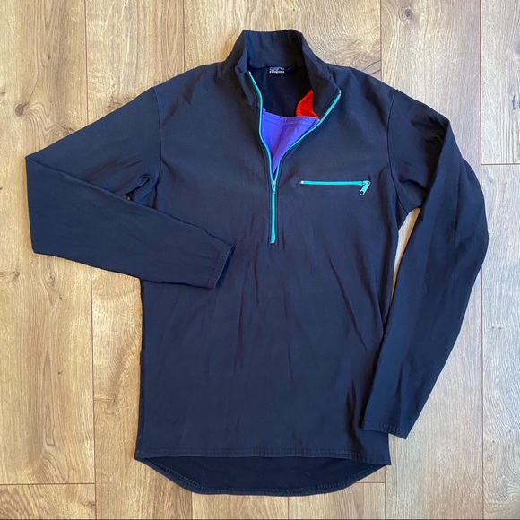 Patagonia Tops - Patagonia Half Zip Shirt Top Vintage USA Made Base Layer Long Sleeve 1990 Rare